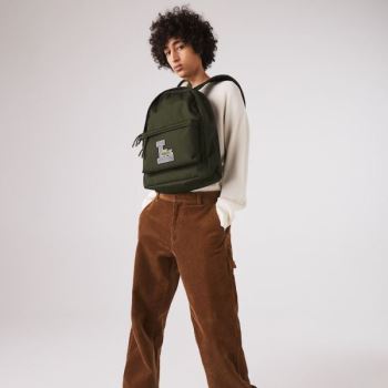 Lacoste Neocroc L Patch Canvas Backpack Pánské - Batoh Olivy Zelené | CZ-gfHy1y